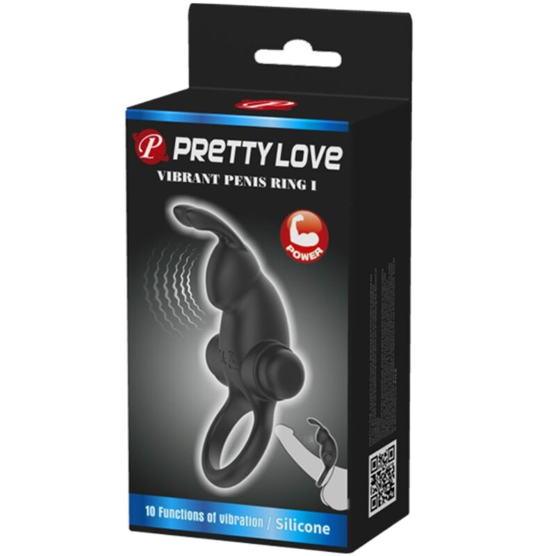 PRETTY LOVE vibrerande ring med kanin klitorisstimulator