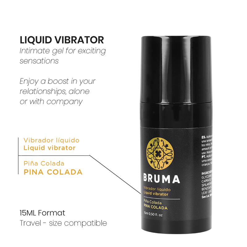 BRUMA flytande vibrator med smak av pina colada 15 ml