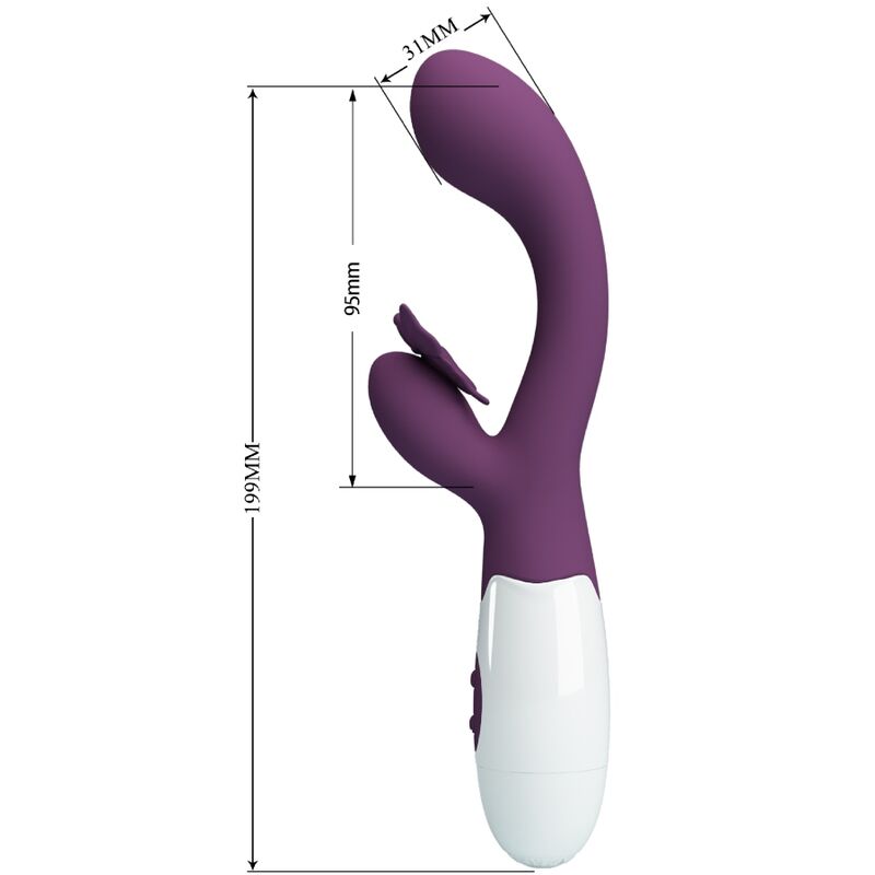 Pretty Love Butterfly Kiss Rabbit Vibrator i lila