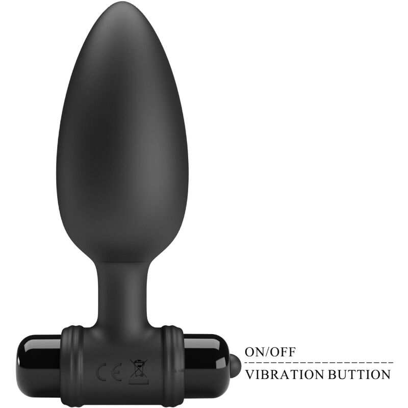 PRETTY LOVE Vibra Butt Plug med 10 vibrationslägen i svart