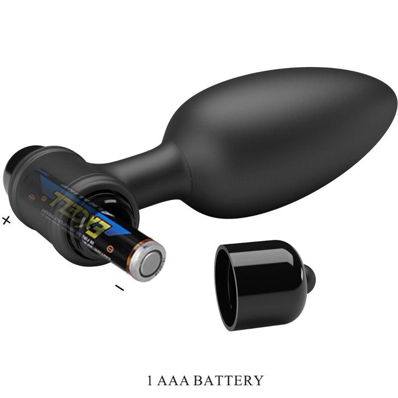 PRETTY LOVE Vibra Butt Plug med 10 vibrationslägen i svart