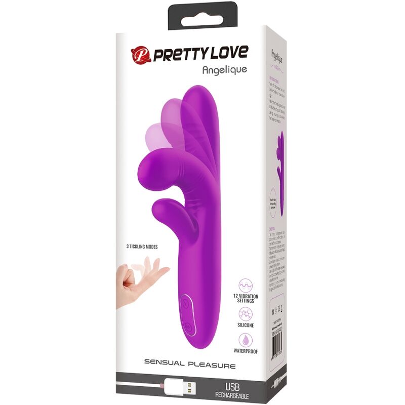 PRETTY LOVE Angelique multifunktionell vibrator och klitorisstimulator i lila