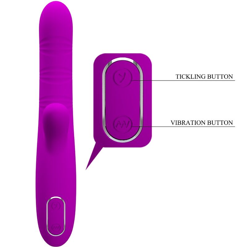 PRETTY LOVE Angelique multifunktionell vibrator och klitorisstimulator i lila