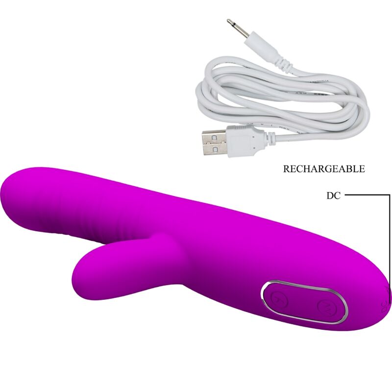 PRETTY LOVE Angelique multifunktionell vibrator och klitorisstimulator i lila