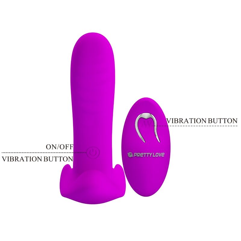PRETTY LOVE - Massager & Vibrator 12 Vibrations Fjärrkontroll Lila