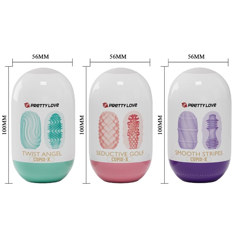 PRETTY LOVE - CUPID X 18 MANLIGA MASTURBATORER MED OLIKA TEXTURER
