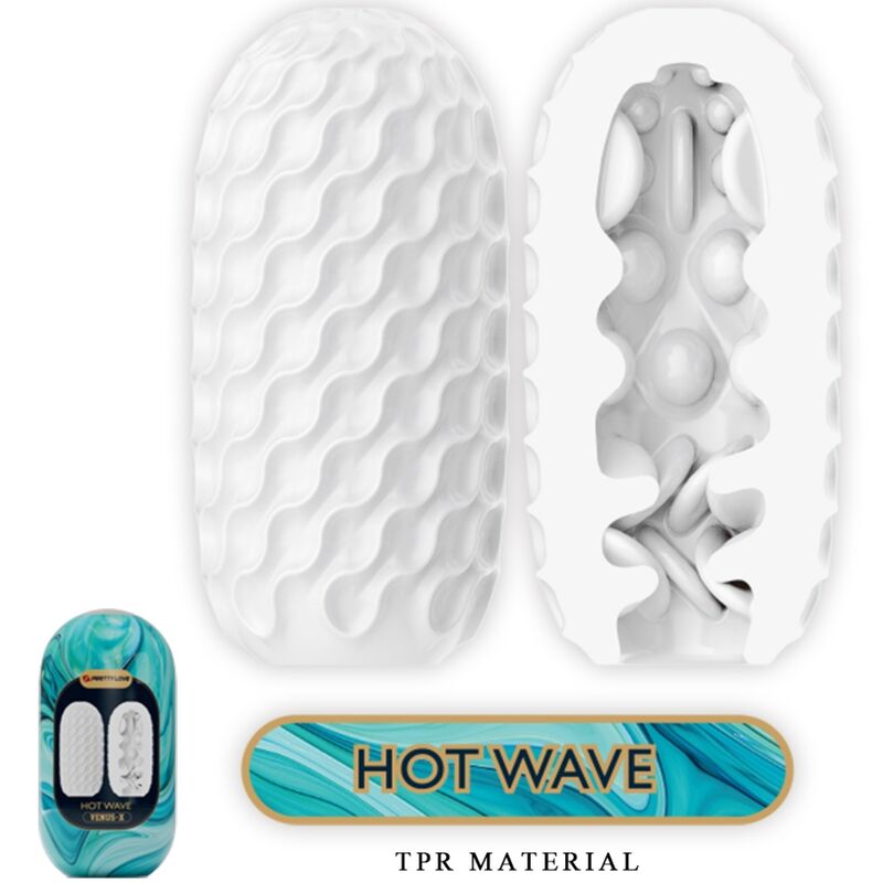 PRETTY LOVE HOT WAVE silikonmasturbator i vitt
