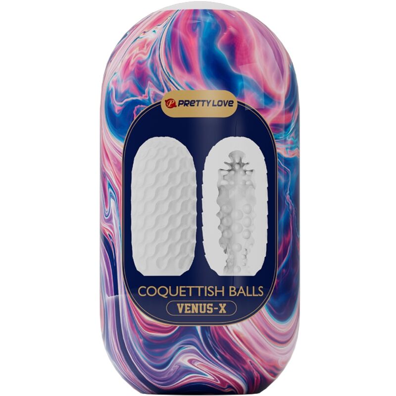 PRETTY LOVE Coquettish Balls silikon masturbator i vit färg