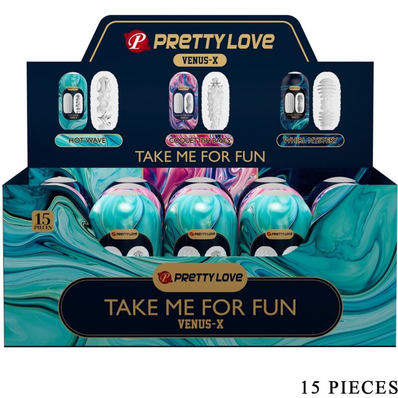 PRETTY LOVE VENUS X 15 silikonmasturbator i vit färg