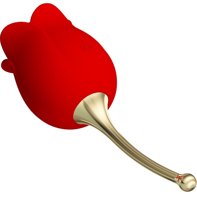 PRETTY LOVE - ROSE LOVER ROSE KLITORIS STIMULATOR 12 VIBRATIONER RÖD