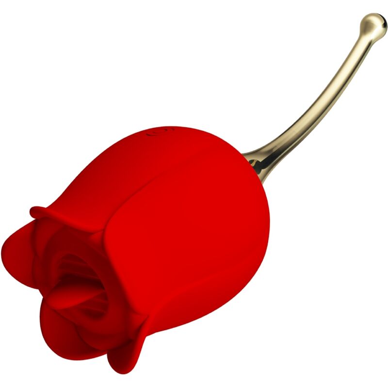 PRETTY LOVE - ROSE LOVER ROSE KLITORIS STIMULATOR 12 VIBRATIONER RÖD