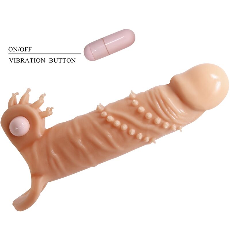 PRETTY LOVE - CONNOR PENIS SLEEVE + KLITORIS STIMULATOR KÖTTFÄRGAD