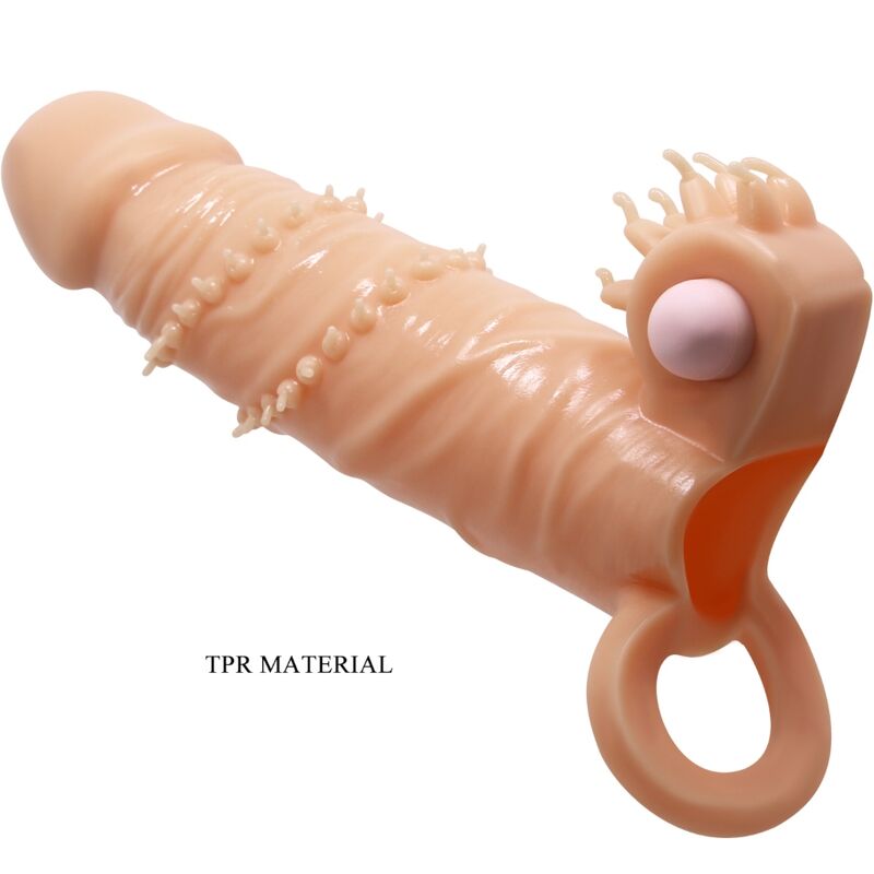 PRETTY LOVE - CONNOR PENIS SLEEVE + KLITORIS STIMULATOR KÖTTFÄRGAD