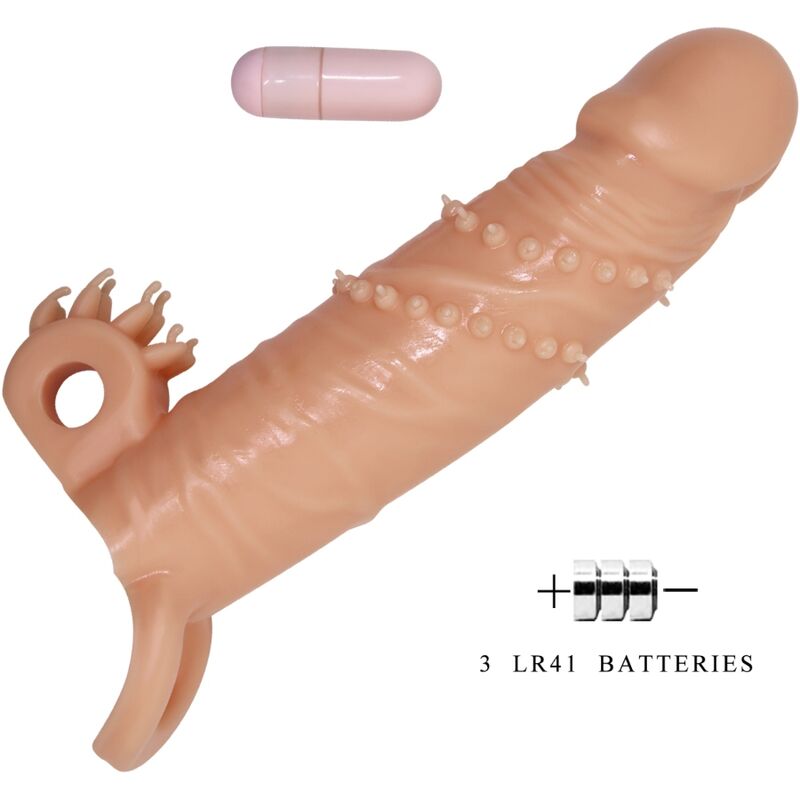 PRETTY LOVE - CONNOR PENIS SLEEVE + KLITORIS STIMULATOR KÖTTFÄRGAD