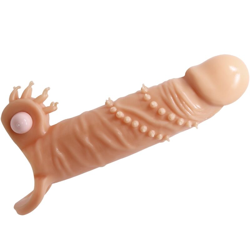 PRETTY LOVE - CONNOR PENIS SLEEVE + KLITORIS STIMULATOR KÖTTFÄRGAD