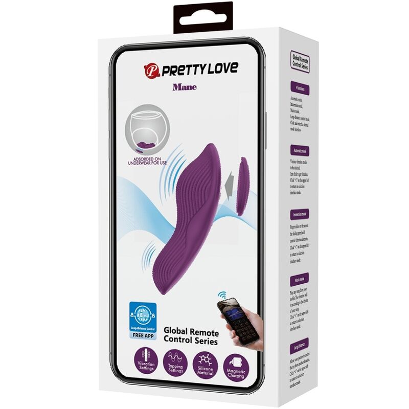 PRETTY LOVE klitorismassager med fjärrkontroll i lila