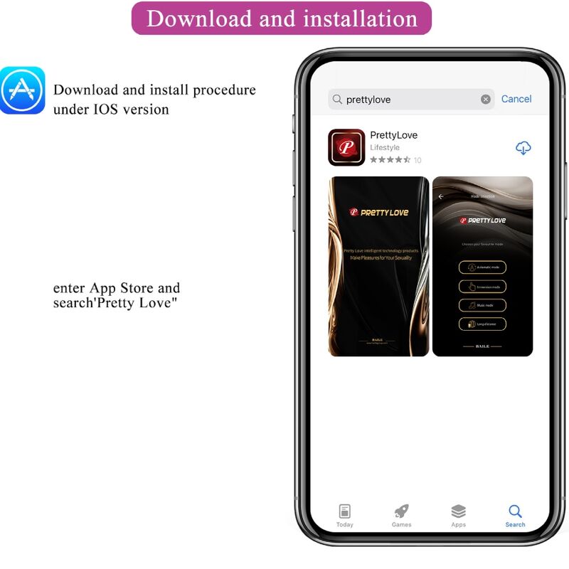 PRETTY LOVE - FRANZ MASSAGER OCH VIBRATOR GRATIS APP LILA
