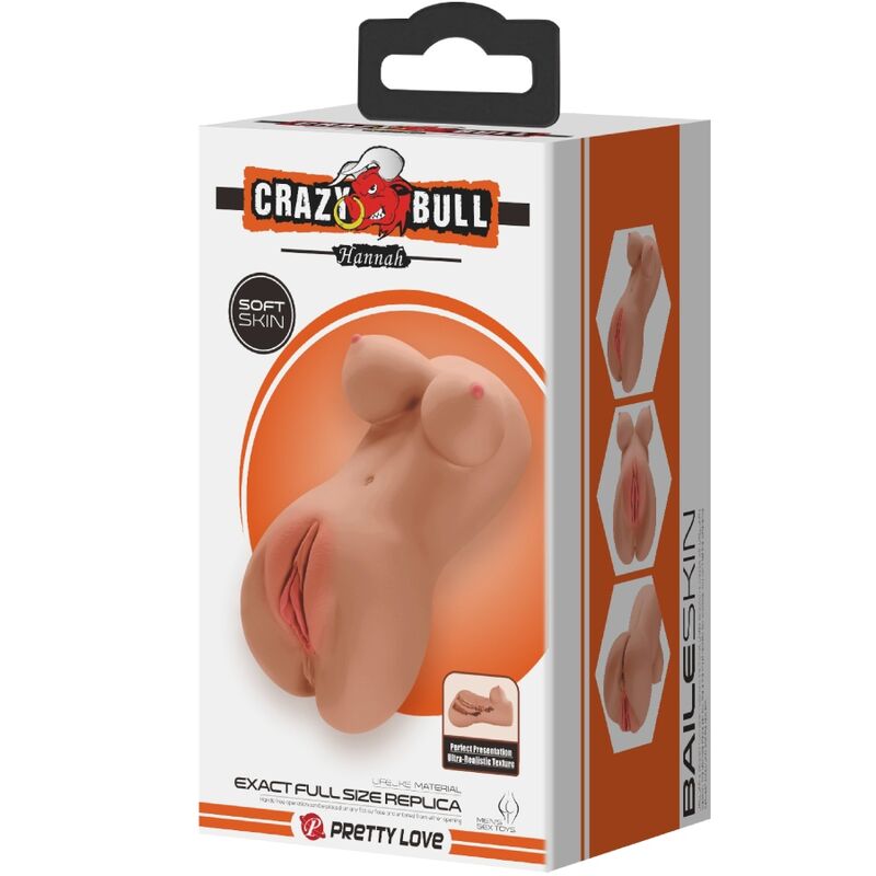 CRAZY BULL Hannah dubbel masturbator med realistiska hål