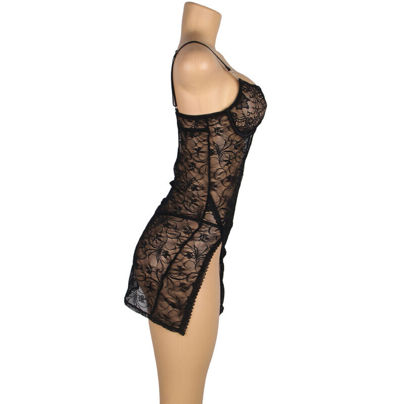 SUBBLIME spets babydoll med justerbara remmar i svart