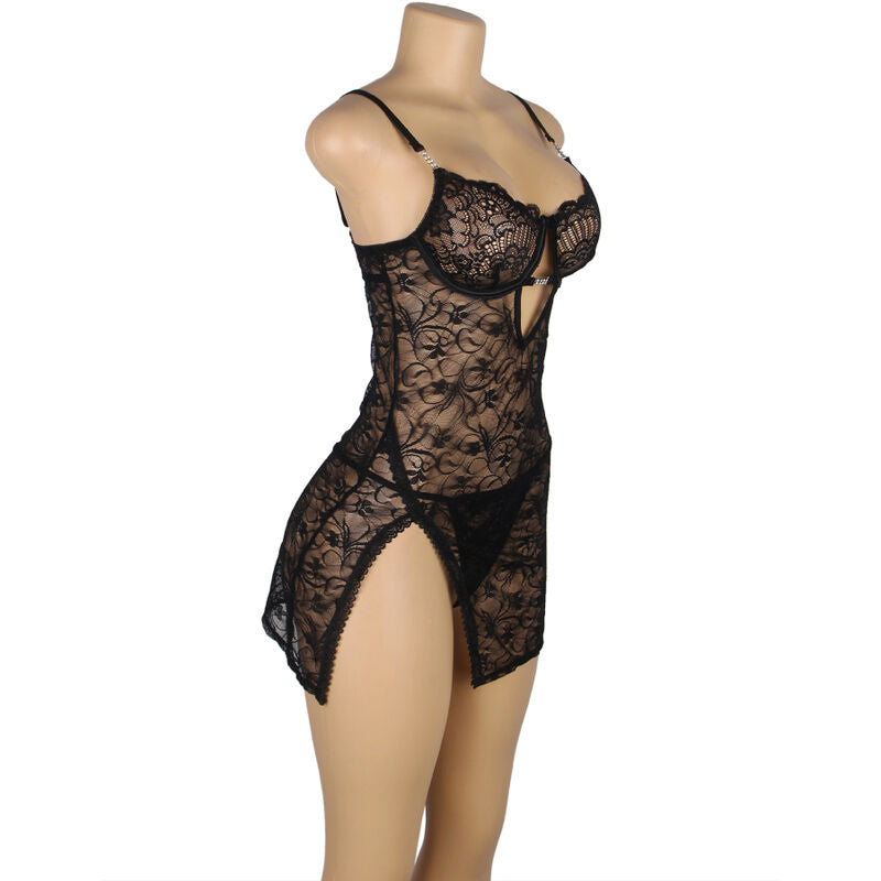 SUBBLIME spets babydoll med justerbara remmar i svart