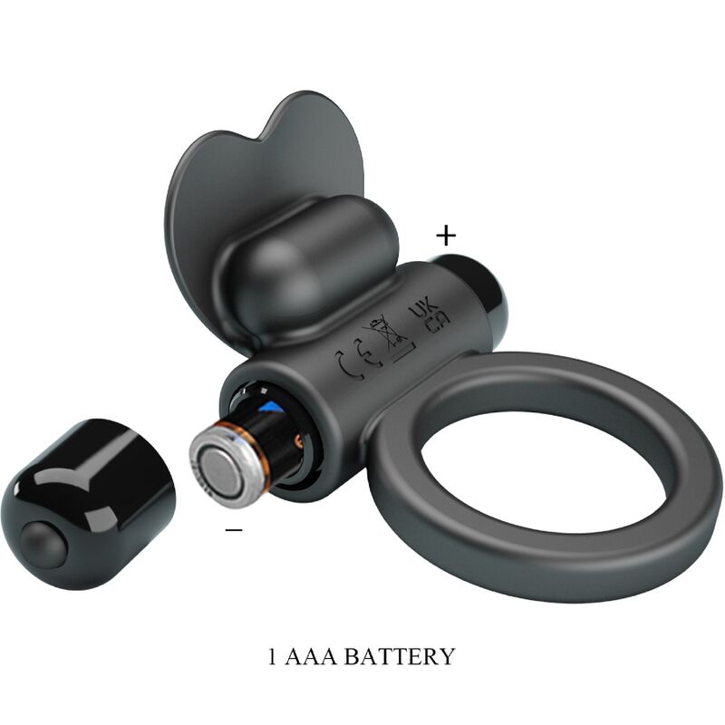 Debonaire vibrerande ring rabbit med 10 vibrationer i svart