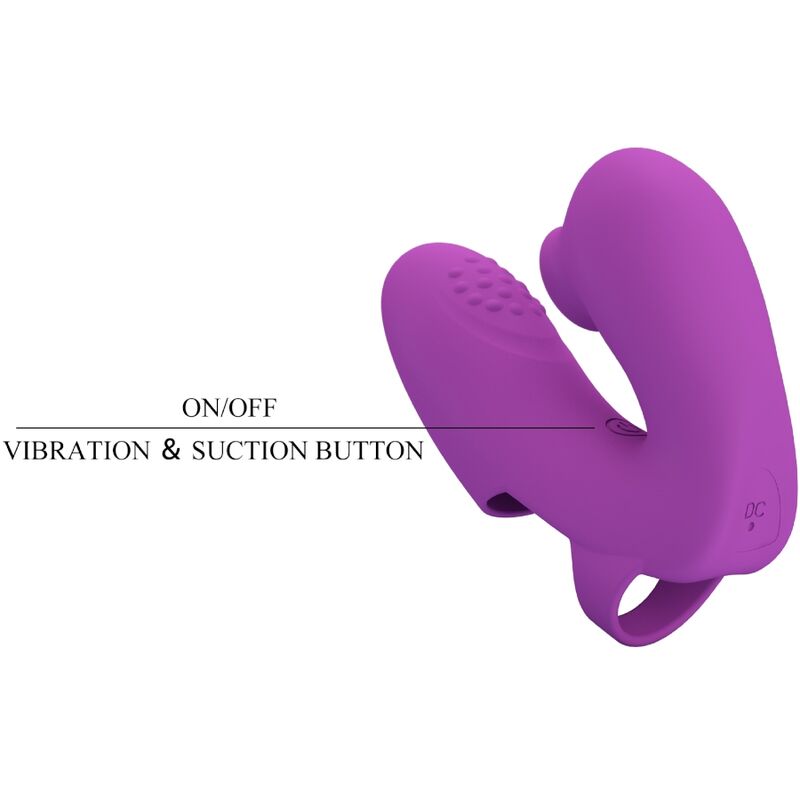 PRETTY LOVE Athena Finger Vibrator med klitorisstimulator i lila