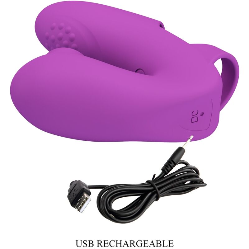 PRETTY LOVE Athena Finger Vibrator med klitorisstimulator i lila