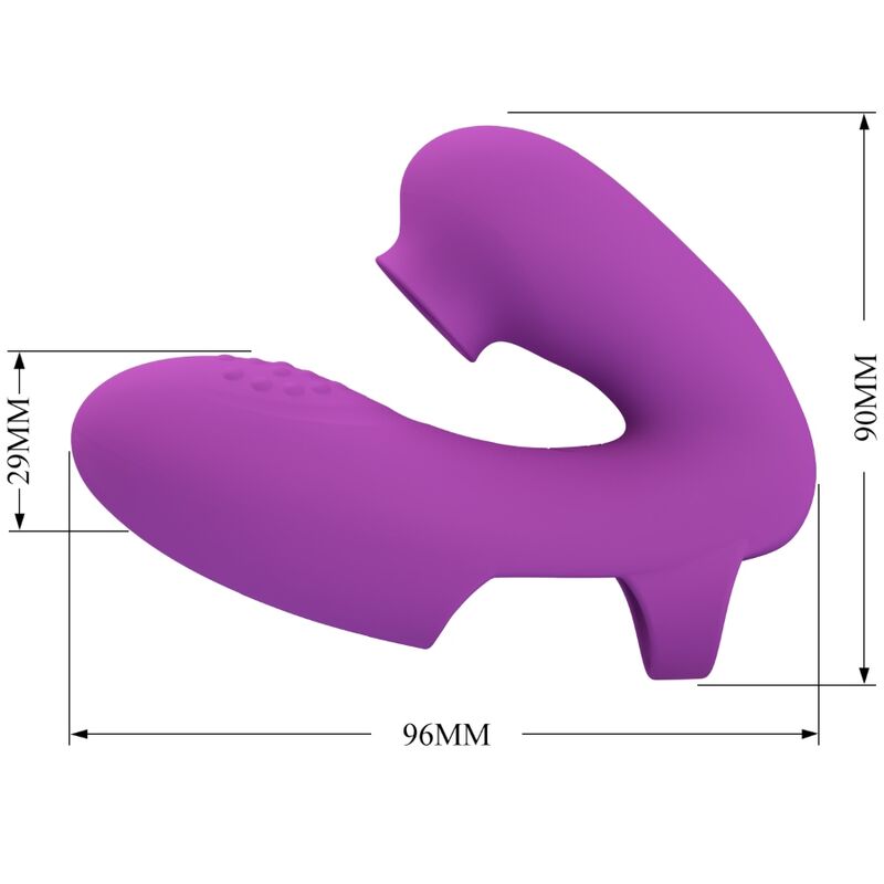 PRETTY LOVE Athena Finger Vibrator med klitorisstimulator i lila