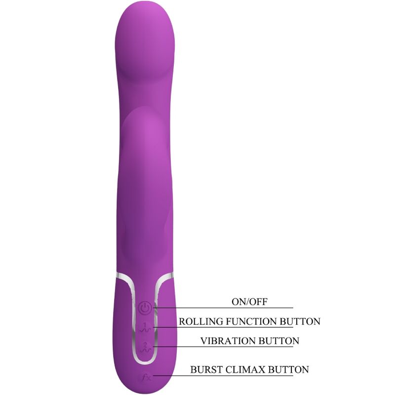 PRETTY LOVE 4 i 1 multifunktionell vibrator och stimulator i lila