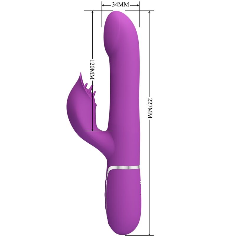 PRETTY LOVE 4 i 1 multifunktionell vibrator och stimulator i lila