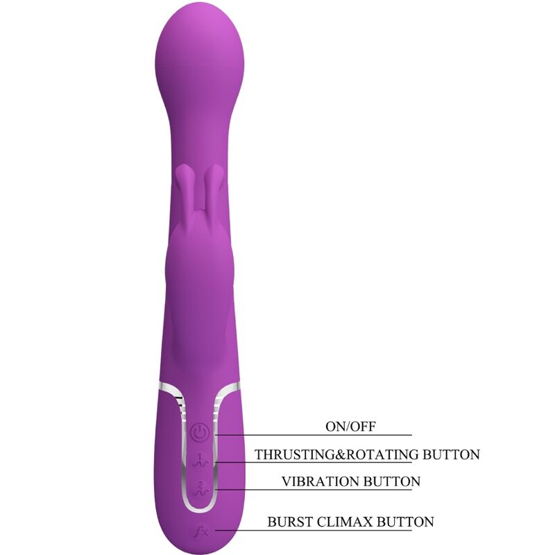 PRETTY LOVE - DEJON 3 I 1 MULTIFUNKTION RABBIT VIBRATOR LILA