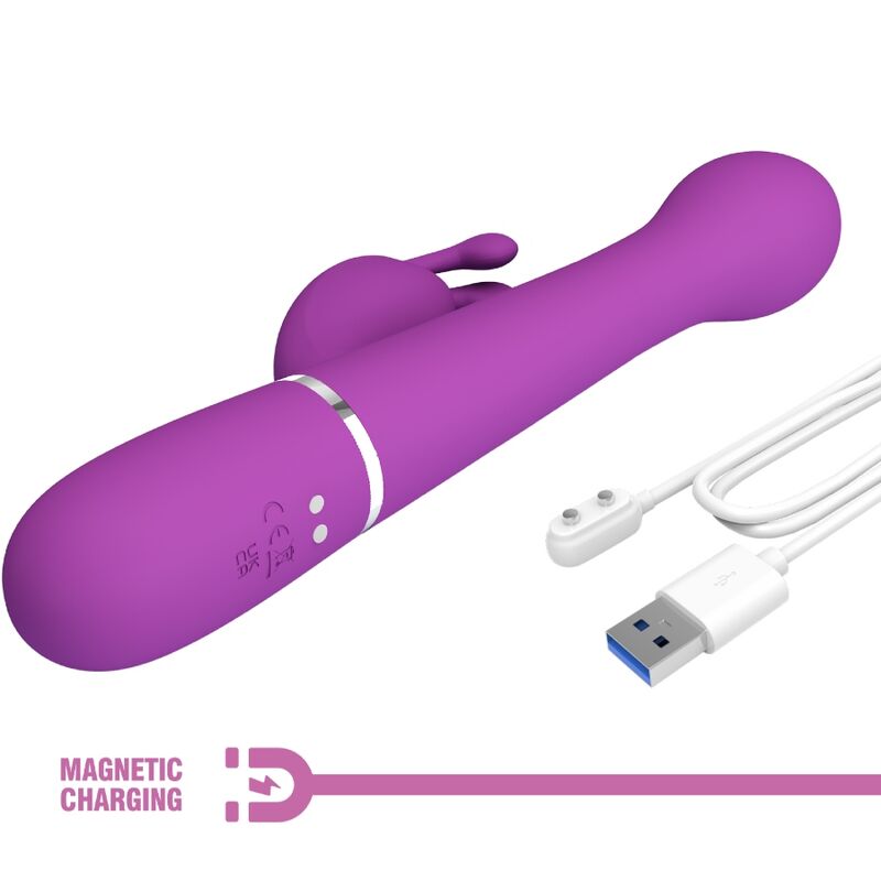 PRETTY LOVE - DEJON 3 I 1 MULTIFUNKTION RABBIT VIBRATOR LILA