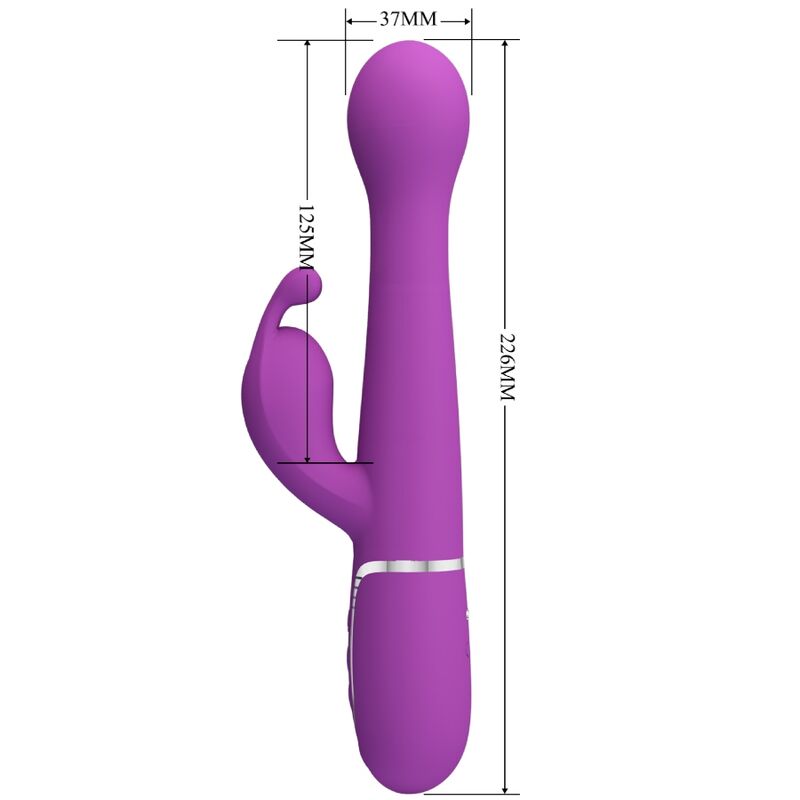 PRETTY LOVE - DEJON 3 I 1 MULTIFUNKTION RABBIT VIBRATOR LILA