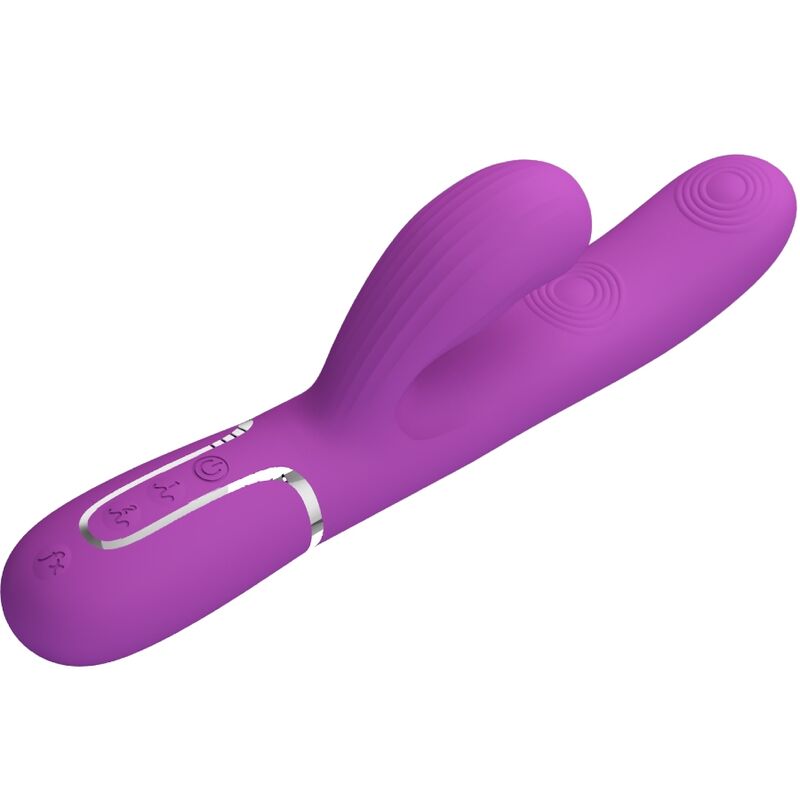PRETTY LOVE Perlita 3 i 1 multifunktions rabbit vibrator lila