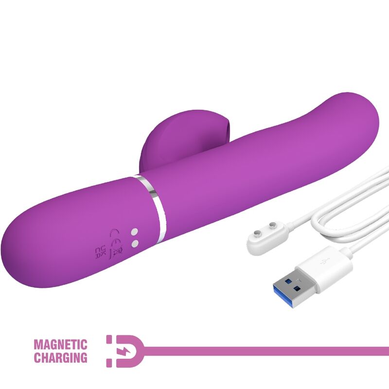 PRETTY LOVE Perlita 3 i 1 multifunktions rabbit vibrator lila