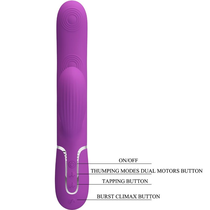 PRETTY LOVE Perlita 3 i 1 multifunktions rabbit vibrator lila
