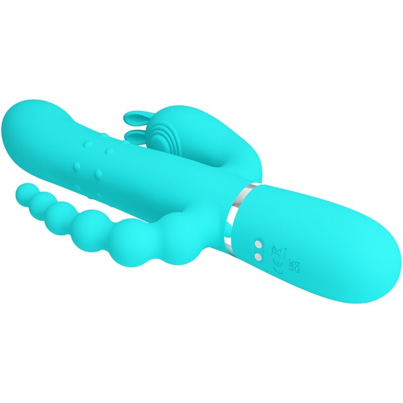 PRETTY LOVE Cammy 4 i 1 multifunktionell rabbit vibrator blå