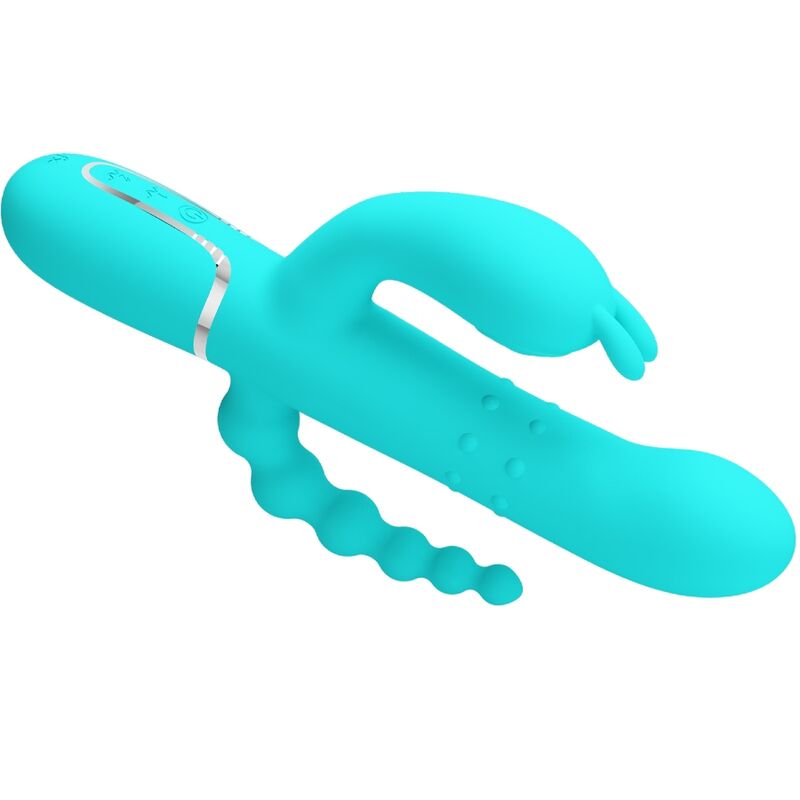 PRETTY LOVE Cammy 4 i 1 multifunktionell rabbit vibrator blå