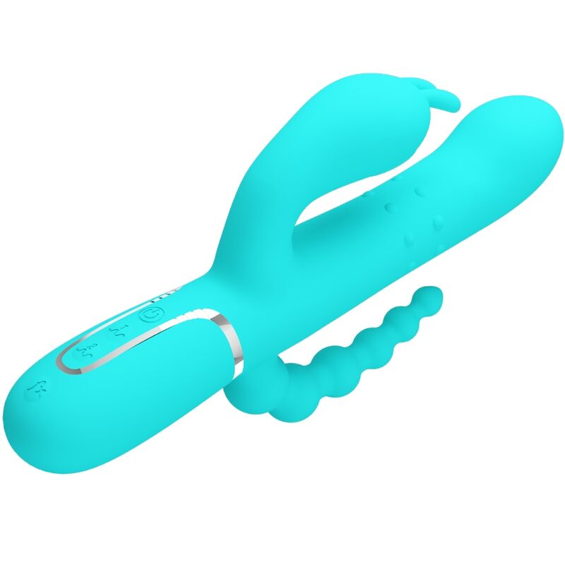 PRETTY LOVE Cammy 4 i 1 multifunktionell rabbit vibrator blå