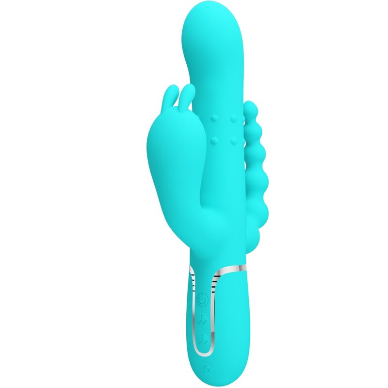 PRETTY LOVE Cammy 4 i 1 multifunktionell rabbit vibrator blå