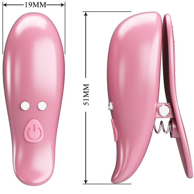 PRETTY LOVE - CAILEY NIPPLE CLAMPS 10 VIBRATIONS FJÄRRKONTROLL ROSA
