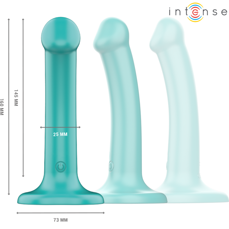 KATIE vibrator med succionkoppsgrepp i blå färg