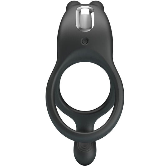PRETTY LOVE SETH dubbel vibrerande ring i svart