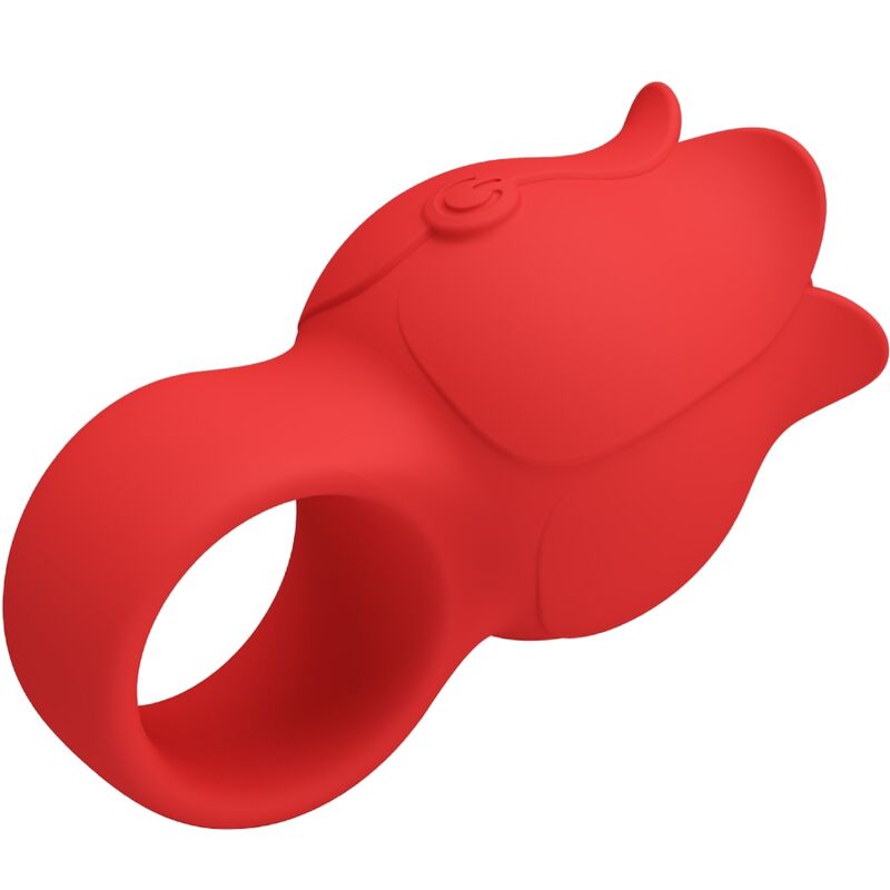 PRETTY LOVE JAE rosformad finger vibrator i röd färg