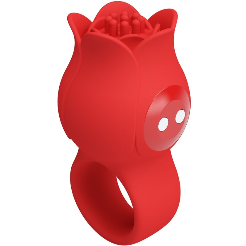 PRETTY LOVE JAE rosformad finger vibrator i röd färg