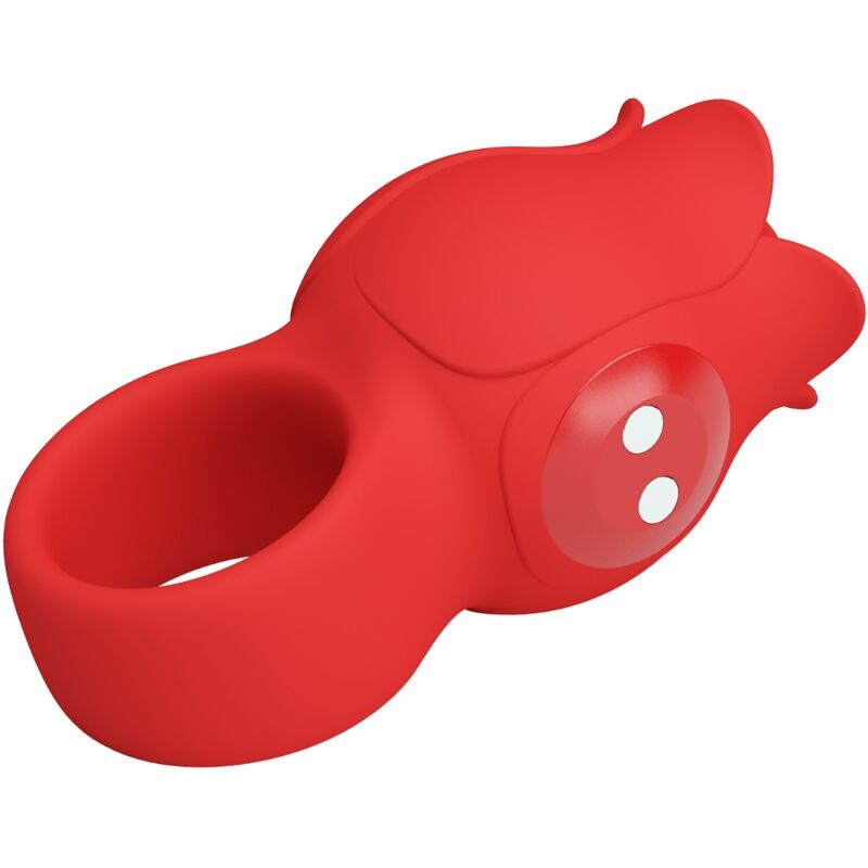 PRETTY LOVE JAE rosformad finger vibrator i röd färg