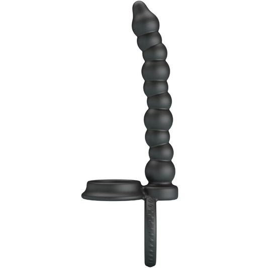 PRETTY LOVE DILLION dubbel penetration cock ring i svart