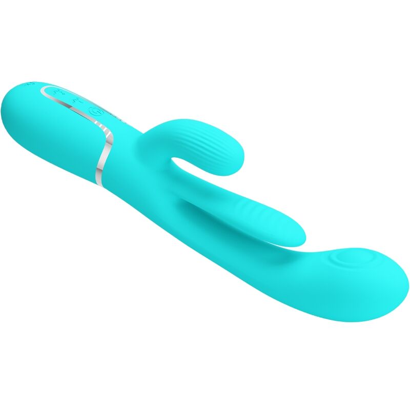 PRETTY LOVE - SHANIA TRIPLE RABBIT MULTIFUNCTION VIBRATOR 3 I 1 BLÅ