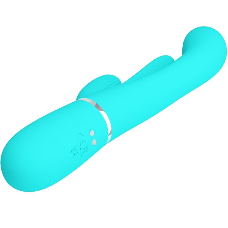 PRETTY LOVE - SHANIA TRIPLE RABBIT MULTIFUNCTION VIBRATOR 3 I 1 BLÅ