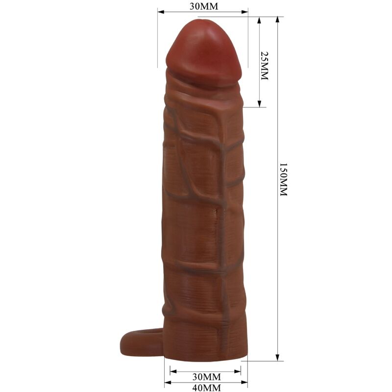 PRETTY LOVE - KAILE PENIS SLEEVE MED 2,5 CM FÖRLÄNGNING MULATTO
